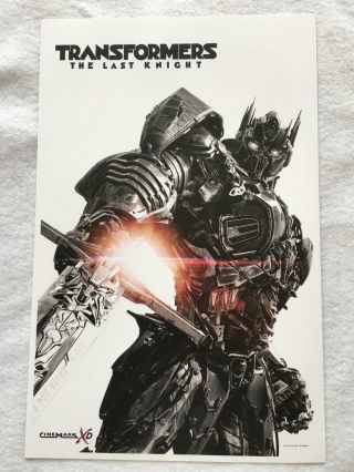 Transformers: The Last Knight 11 " X17 " Promo Movie Poster Cinemark