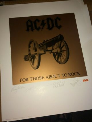 Acdc For Those About To Rock Fine Art Print Lithograph W/coa Special Item