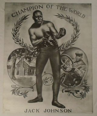 Jack Johnson Poster Personality York City Boxing Champion Of World No Year