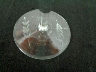 Set of 11 Rare Vintage Etched Crystal Glass Etched Flower Pattern Goblets 5