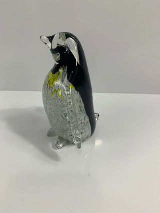Vintage MURANO Penguin Italy Art Glass CRISTALLERIA DARTE Italian Figurine 2