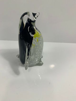 Vintage MURANO Penguin Italy Art Glass CRISTALLERIA DARTE Italian Figurine 4