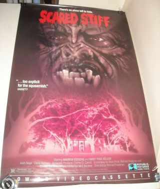 Rolled 1988 Scared Stiff Video Promo Movie Poster Andrew Stevens Horror Cool Art