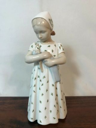 Vintage B&g Bing Grondahl Mary Girl With Doll Porcelain Figurine Denmark 1721 Bh