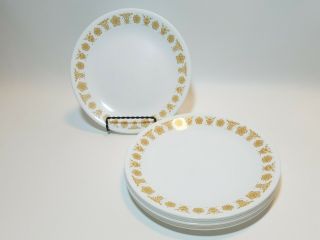 Set Of 8 Vintage Corelle Butterfly Gold 8.  5 In.  Luncheon Salad Plates Corning