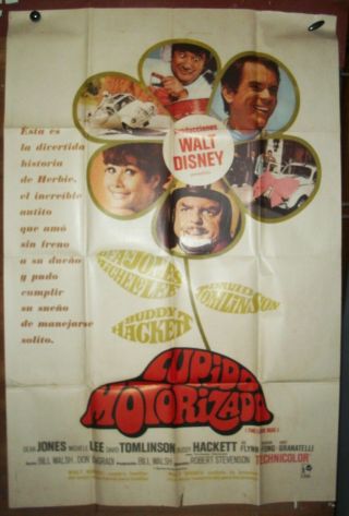 The Love Bug Orig1sh Movie Poster 1968 Dean Jones Buddy Hackett Car Racing