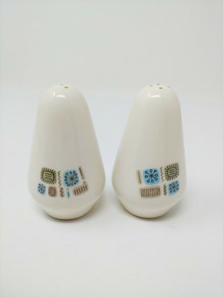 Vintage Temporama Salt And Pepper Shakers Mid Century Atomic Canonsburg Pottery