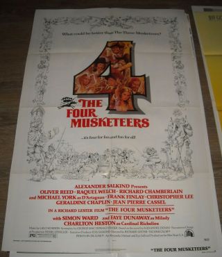 1975 The Four Musketeers 1 Sheet Movie Poster Oliver Reed Raquel Welch York Gga