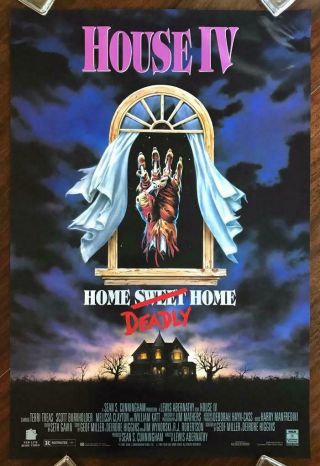 House Iv 1992 Horror Vhs Fantasy Gore Cult Haunted Ghost Video Poster