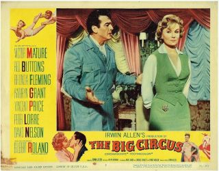 Victor Mature,  The Big Circus (1959) Lobby Card 2,  Rhonda Fleming