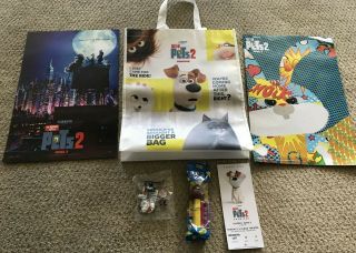 Secret Life Of Pets 2 Trade Promo Bag,  Toy,  Posters,  Premiere Ticket,  Pez Mip