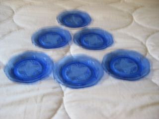 Royal Lace Cobalt Blue 6 " Cake Plates (6)