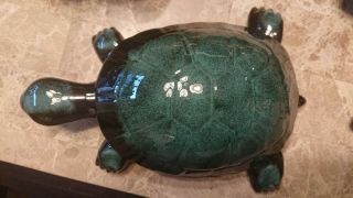 Blue Mountain Pottery Large Rare Turtle 12 inches Long 2