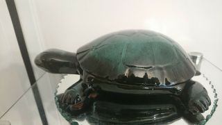 Blue Mountain Pottery Large Rare Turtle 12 inches Long 3