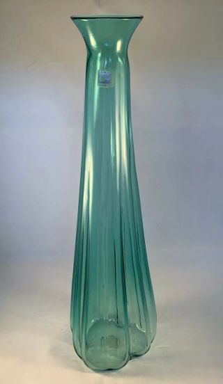 Blenko 9214 Vase By Hank Adams In Antique Green