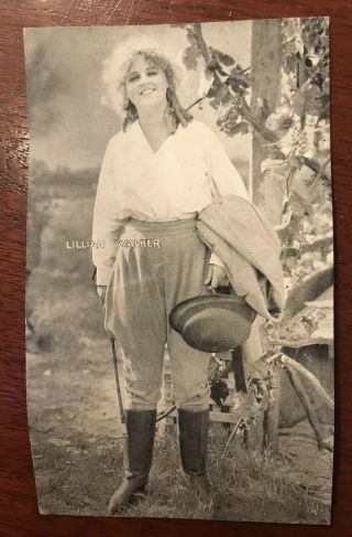 Lillian Walker,  Silent Movie Star,  Promotional Theatre Card,  1919 Bradford,  Pa