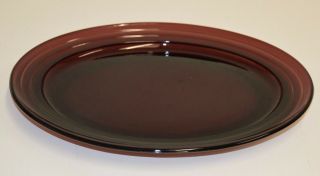 Vintage Hazel Atlas Purple Moderntone Depression Glass Large Serving Plate Rare