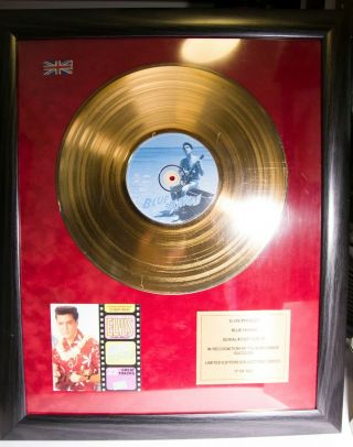 Elvis Presley Gold Presentation Disc Of Blue Hawaii - Limited Edition No 17/500