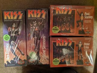 Kiss Destroyer Model Kits Set Of 4 - Full Set Never Opened