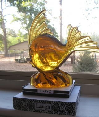 Viking Glass Amber Angel Fish