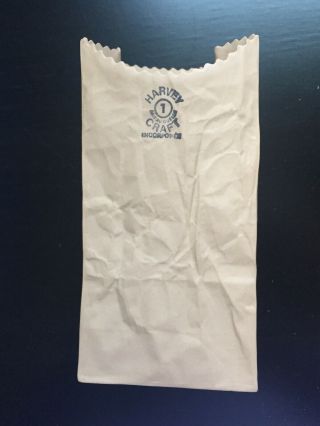 Vintage Michael Harvey Craft 1 Paper Bag Ceramic Vase 5 3/4” 6