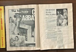 VINTAGE 1970s ABBA AUSSIE SCRAPBOOK PAGES PHOTOS NEWSPAPER ARTICLES KATE BUSH? ? 3