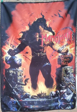 Manowar Louder Than Hell Flag Banner Cloth Poster Wall Tapestry Cd Power Metal