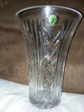 Large Vintage Waterford Crystal Vase 10 In.  High 7 In.  Across Top.  4 In.  Bottom