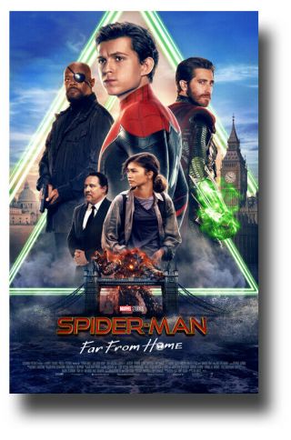 Spider - Man Poster Movie 11 " X17 " Intl2 Spiderman Far From Home Usa Sameday Ship