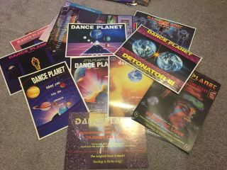 Dance Planet Old Skool Rave Flyers X 21 - Detonator,  Pleasure Zone 1993,