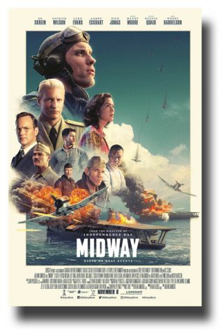 Midway Poster 2019 Movie 11 " X17 " Collage Sameday Ship From Usa