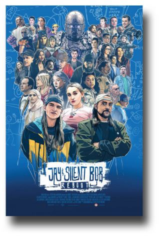Jay And Silent Bob Reboot Movie Poster - 11 " X17 " Sketch Sameday Ship From Usa