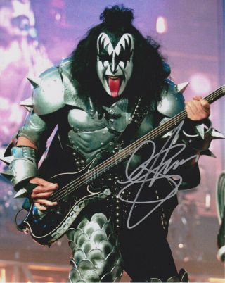 Kiss Gene Simmons Signed Photo Autographed 8 