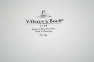 VILLEROY & BOCH 1748 ROYAL PREMIUM BONE PORCELAIN DINNER PLATE 8 PLATES WHITE 3