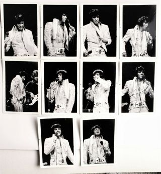 Elvis Presley - 10 B&w Photos - June 1972 - Madison Square Garden,  Nyc - Set 1