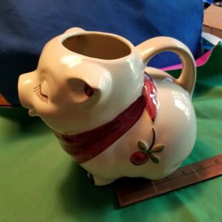 Vintage Shawnee Pottery Smiley The Pig Water Pitcher For Age.  L@@k