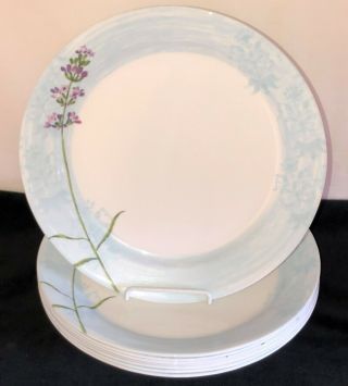 8 Corelle Summer Meadow Purple Flowers 10 1/4 " Dinner Plates