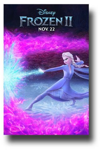 Frozen 2 Poster Movie Ii 11 " X17 " Elsa Ice Blast Usa Sameday Ship