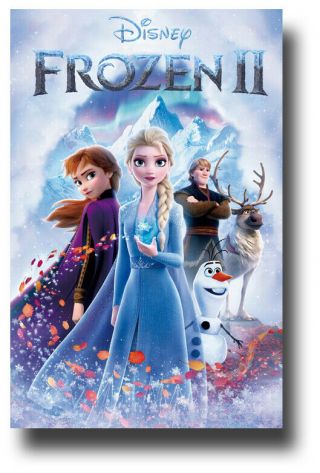Frozen 2 Poster Movie Ii 11 " X17 " All Mtn Cloud Swirl Usa Sameday Ship