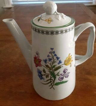 Vintage Spode Summer Palace Fine Stone Stoneware Lidded Coffee Tea Pot Exc Cond