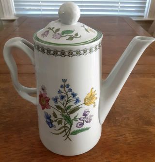 Vintage Spode Summer Palace Fine Stone Stoneware Lidded Coffee Tea Pot Exc Cond 3