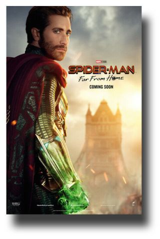 Spider - Man Poster Movie 11 " X17 " Mysterio Jake Far From Home Usa Sameday Ship