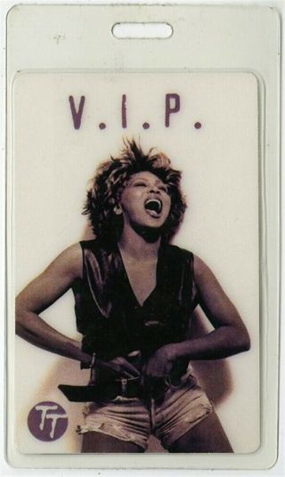 Tina Turner Authentic Concert Tour Laminated Backstage Pass Collectible