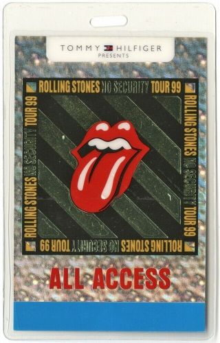 Rolling Stones Authentic 1999 Concert Laminated Backstage Pass No Security Tour