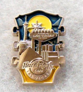 Hard Rock Cafe Las Vegas 2019 3d Cityscape Headstock Series Pin