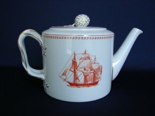 Spode RED TRADE WINDS 4 - Cup Teapot - Clipper Ships 4