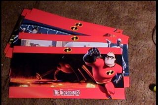 Incredibles 2004 10 " X17 " Lobby Card Set Classic Animation Disney Pixar