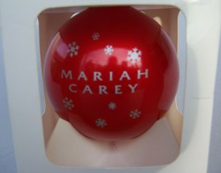 Mariah Carey Oh Santa Red Glass Ball Christmas Ornament Rare