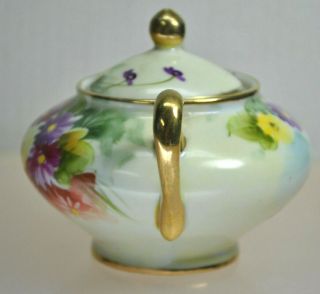 ANTIQUE HAND PAINTED NIPPON PORCELAIN COVERED JAR 2
