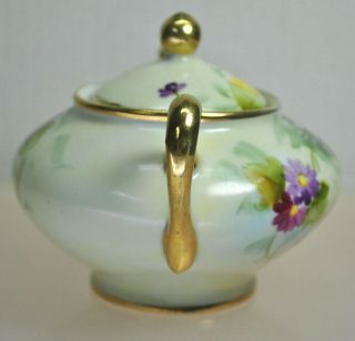 ANTIQUE HAND PAINTED NIPPON PORCELAIN COVERED JAR 4
